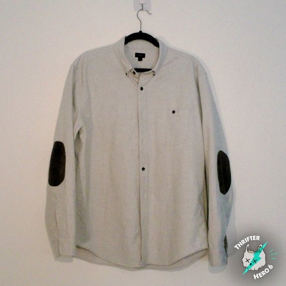 J Crew Elbow Patched Button Up - Picture 1 of 4